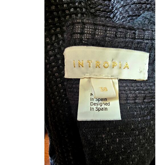 Intropia Kimono Midi Dress, Made in Spain, Black, Belted, US Sz 6 Retail $365 - Picture 2 of 12